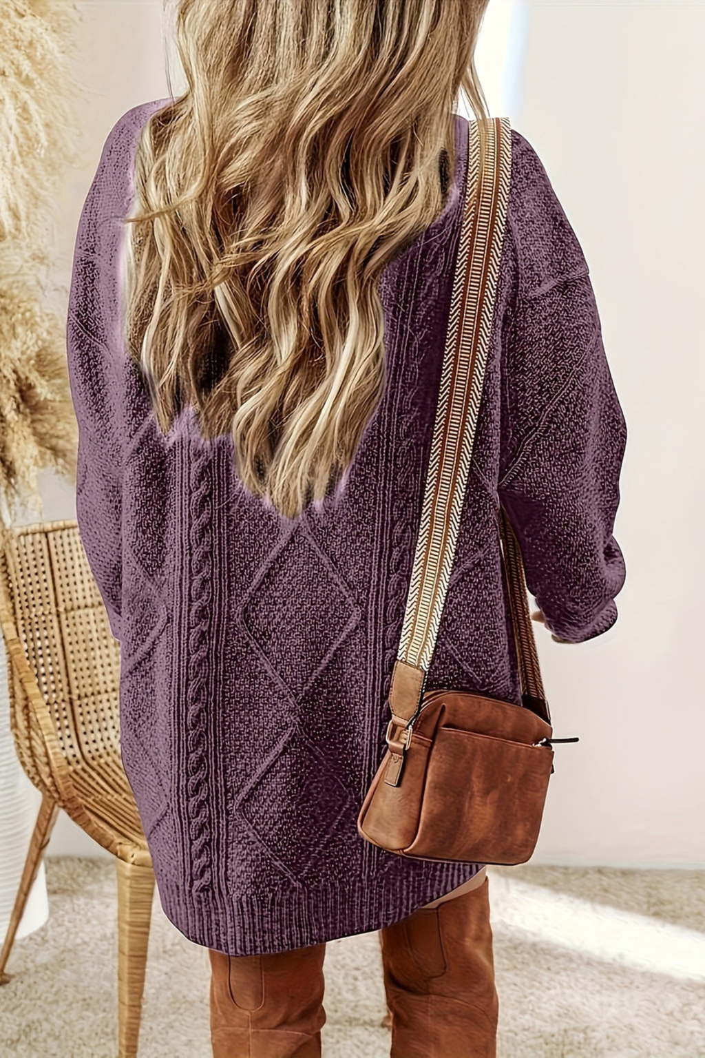 Cable Textured Everyday Sweater Dress