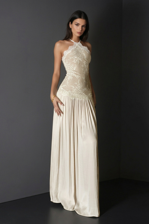 Cadwalader Floral Lace Ruched Maxi Dress
