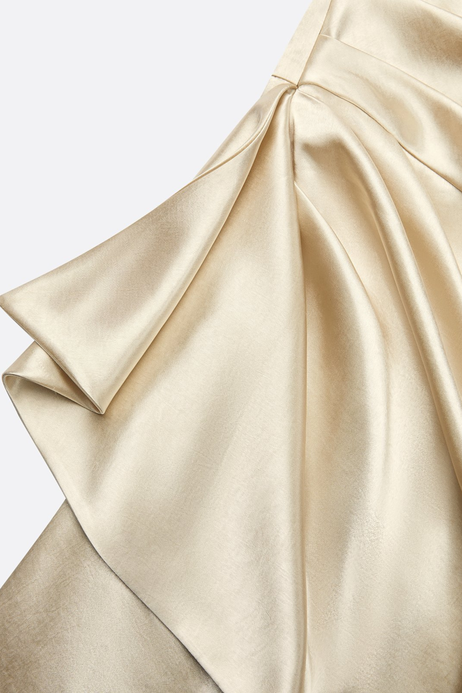 Champagne One Shoulder Ruched Evening Gown