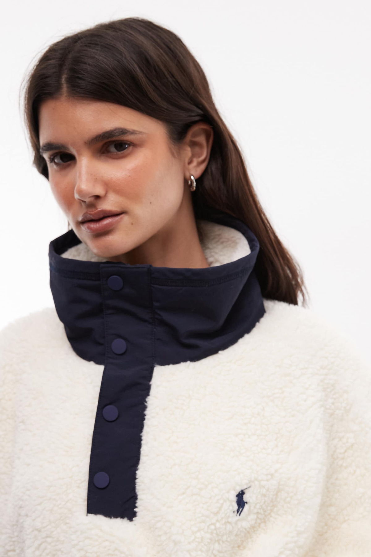Cute Bear Print Fleece Zip Sweatshirt