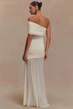 Off-Shoulder Tulle Maxi Dress
