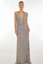Camoni Polka Dot Diary Maxi Dress