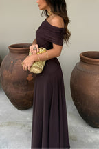 Toledo One-Shoulder Mesh Maxi Dress