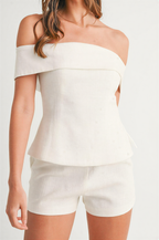 White Cotton & Linen Two-Piece Suit