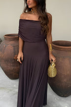 Toledo One-Shoulder Mesh Maxi Dress