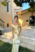 Charlotte Yellow Off-Shoulder Maxi Dress