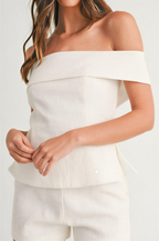 White Cotton & Linen Two-Piece Suit