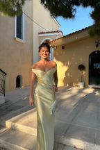 Charlotte Yellow Off-Shoulder Maxi Dress