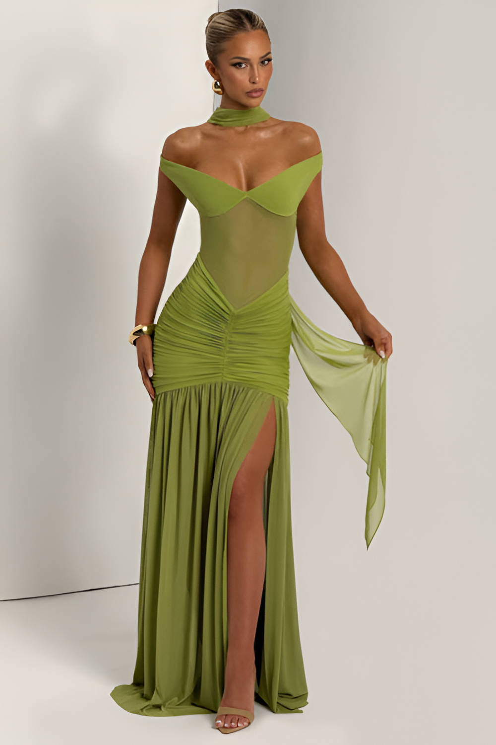 Alaia Maxi Dress – Olive