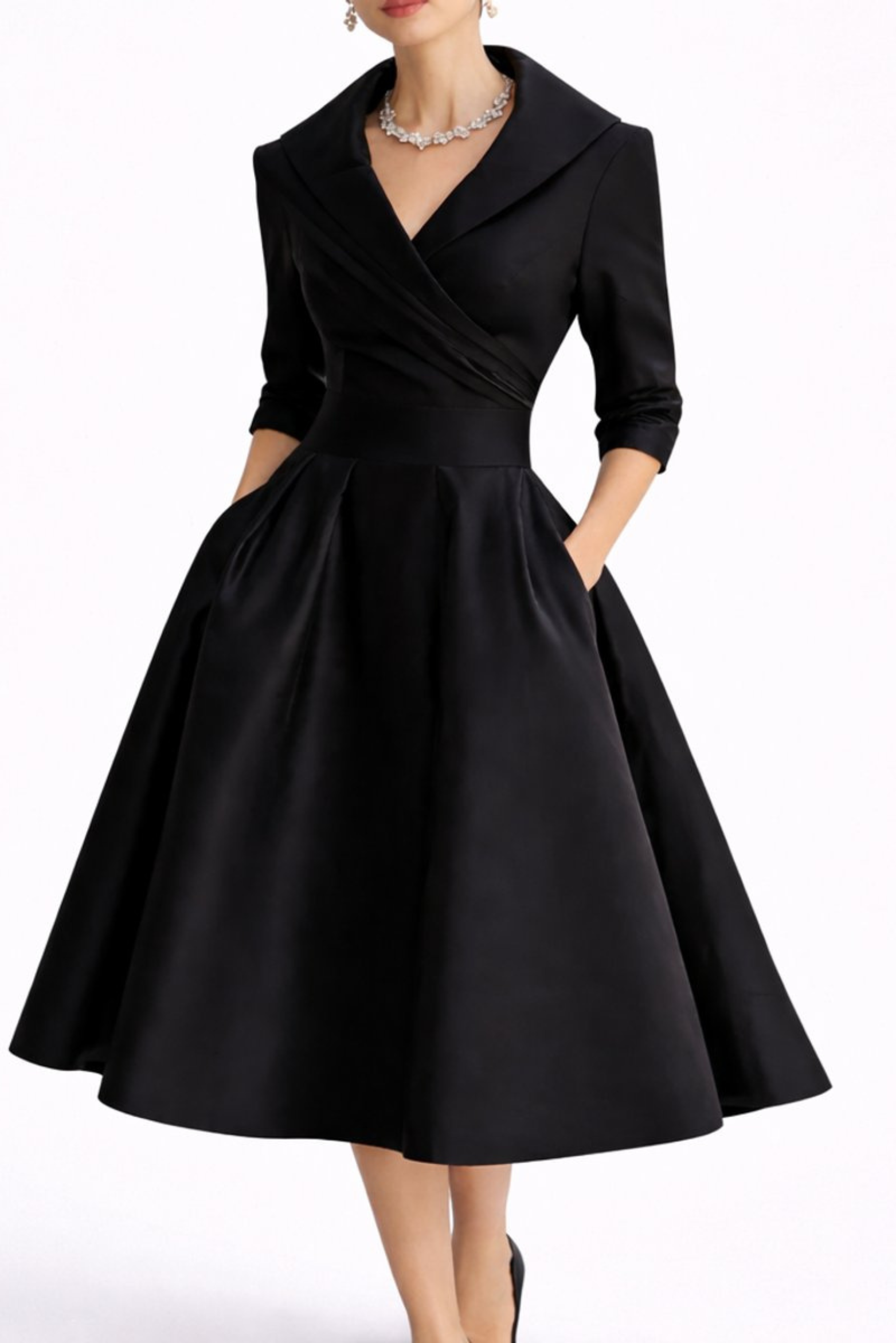 Elegant A-Line Midi Dress