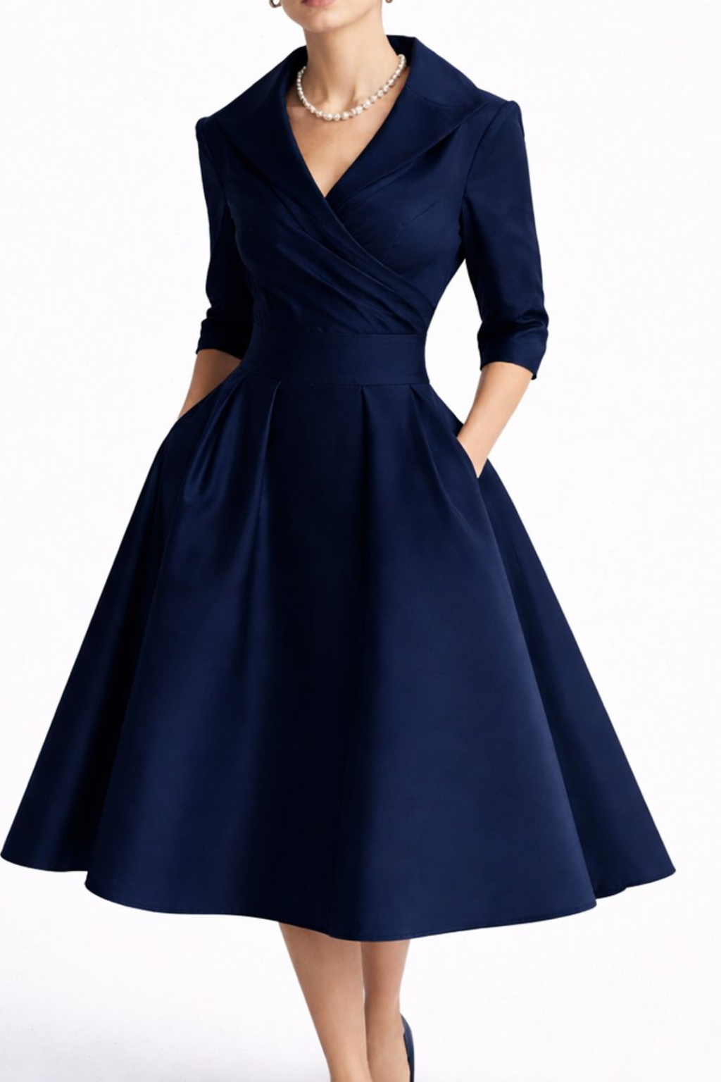 Elegant A-Line Midi Dress