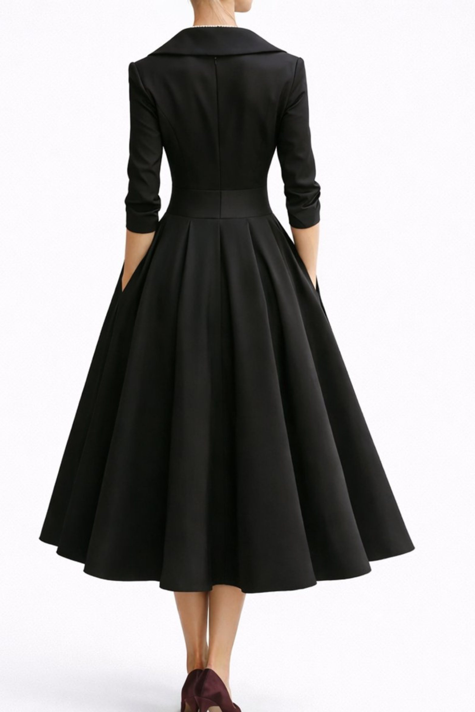 Elegant A-Line Midi Dress