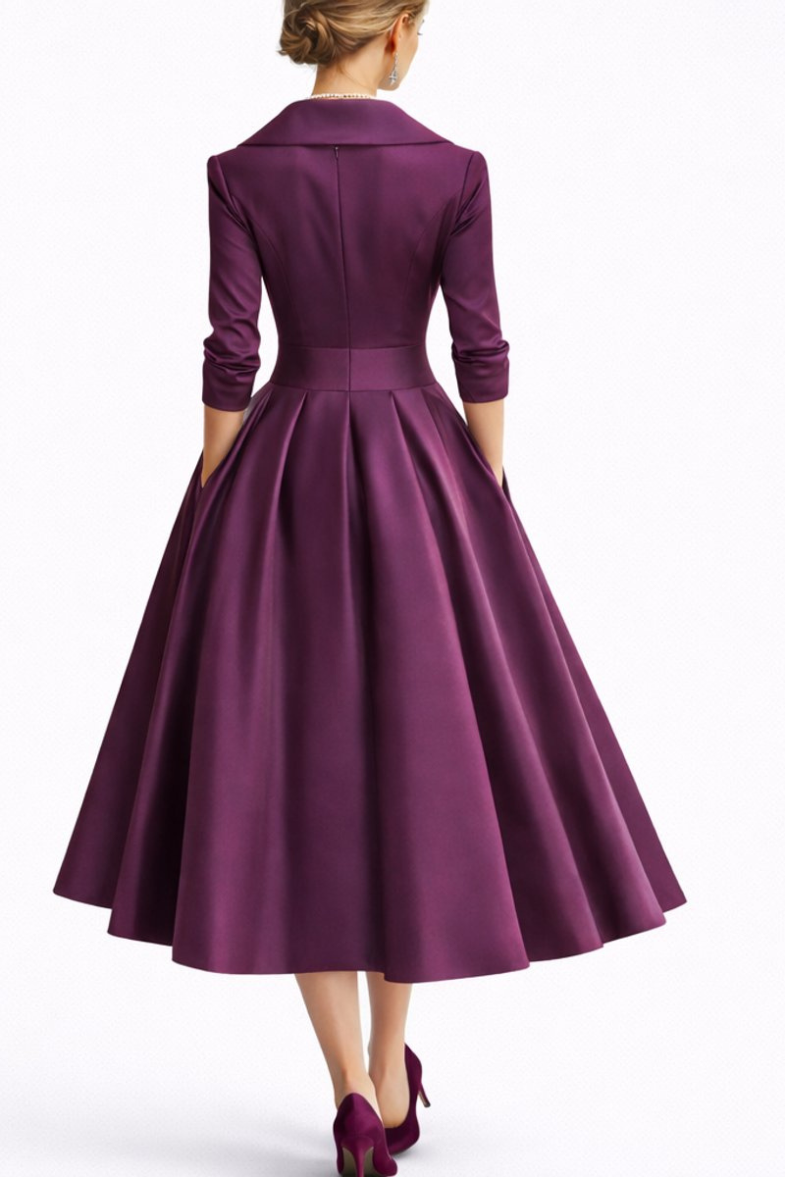 Elegant A-Line Midi Dress