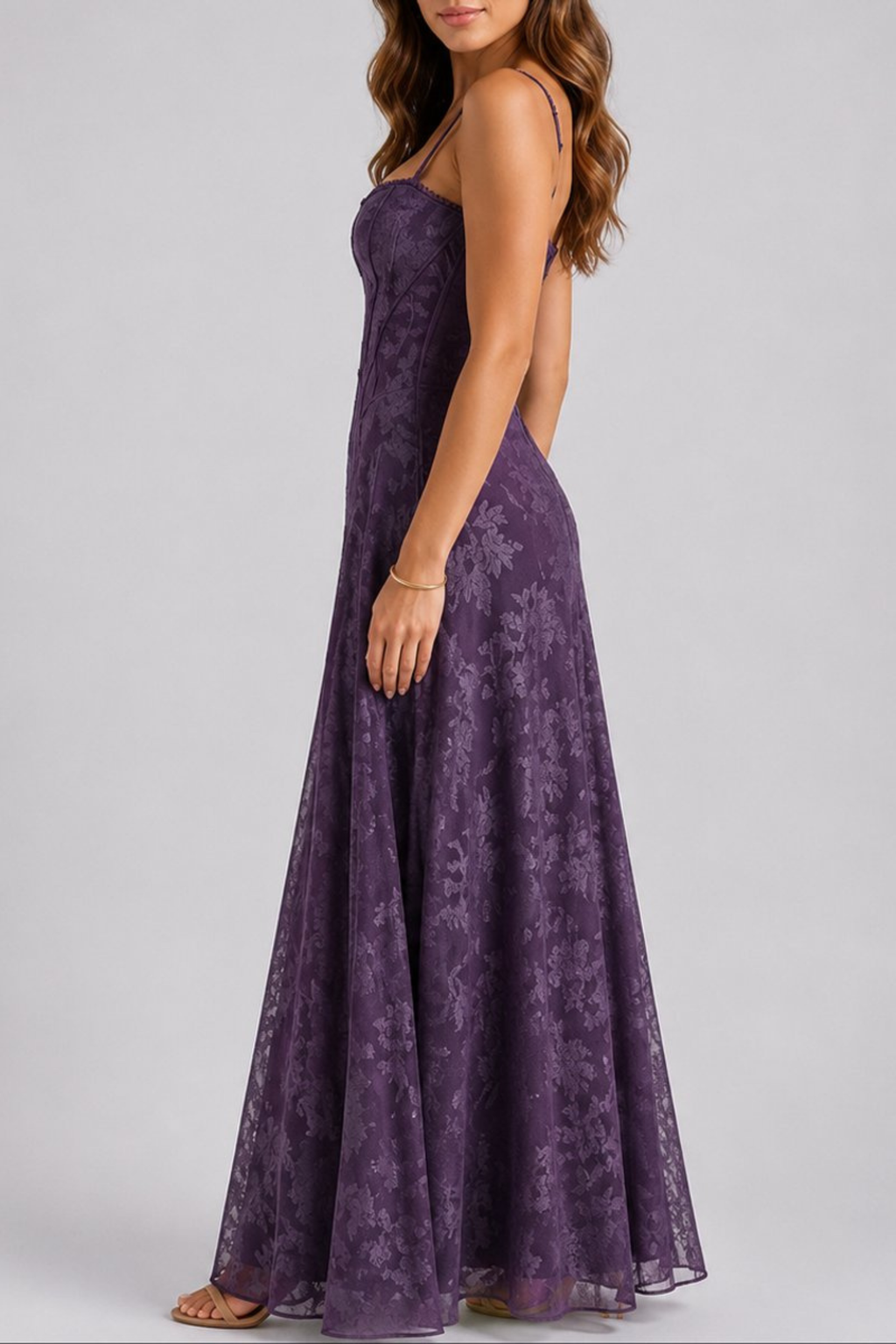 Floral Corset Maxi Dress