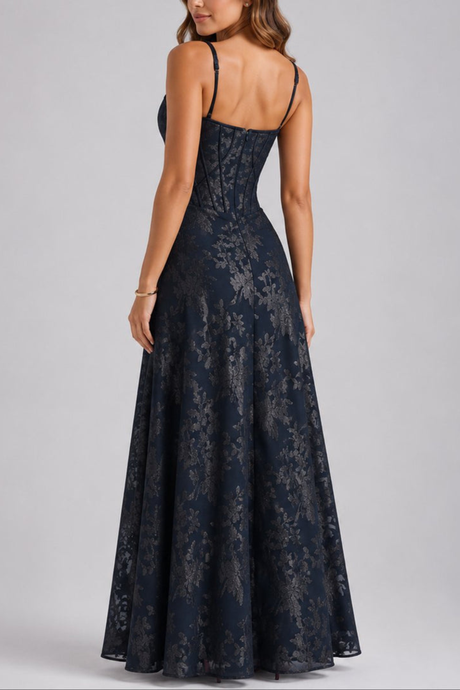 Floral Corset Maxi Dress