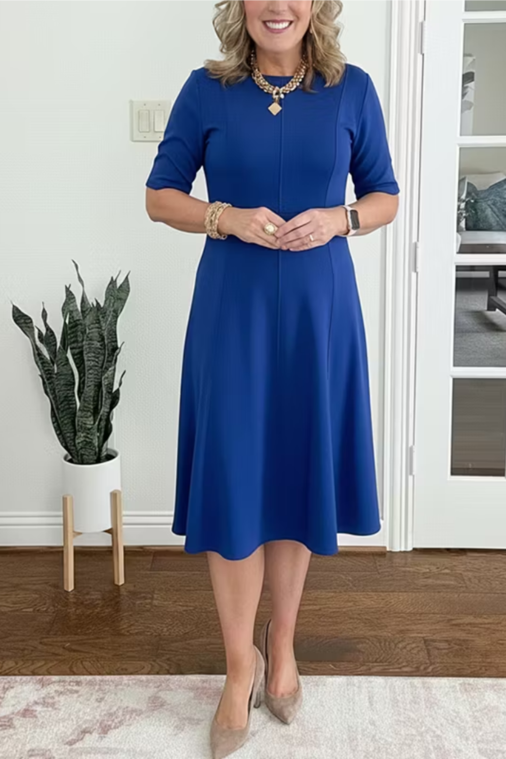 Giselle Waist Defined Midi Dress