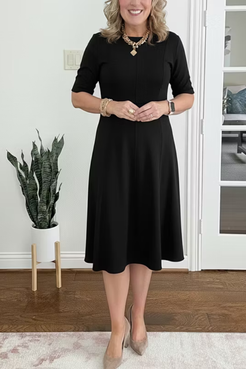 Giselle Waist Defined Midi Dress
