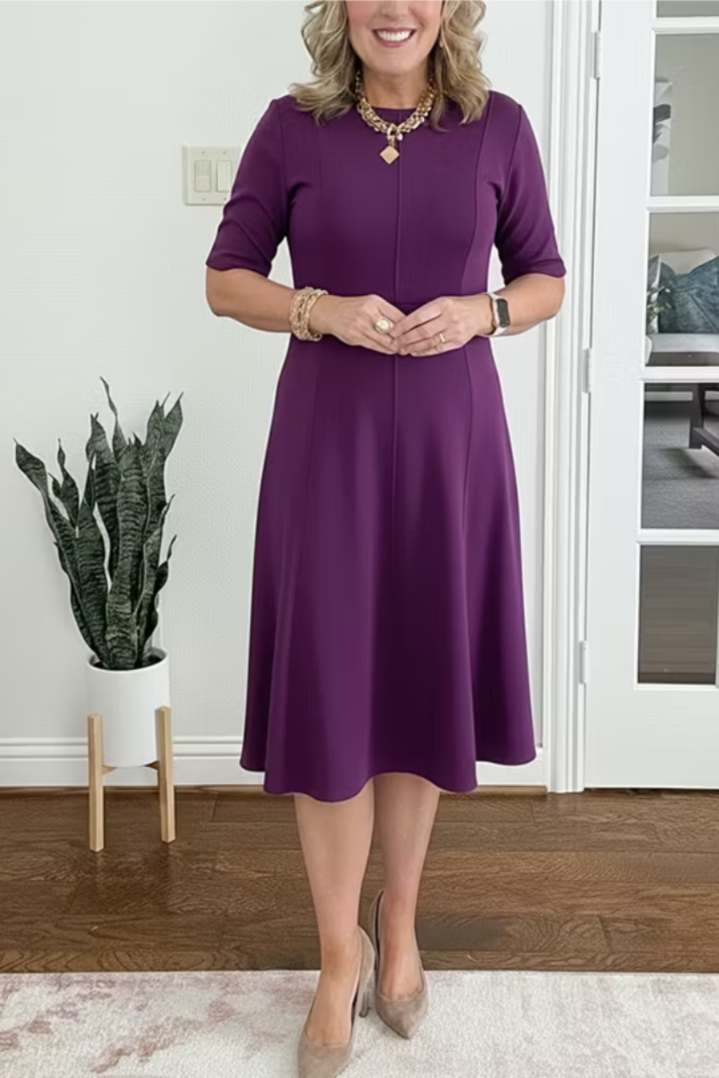 Giselle Waist Defined Midi Dress