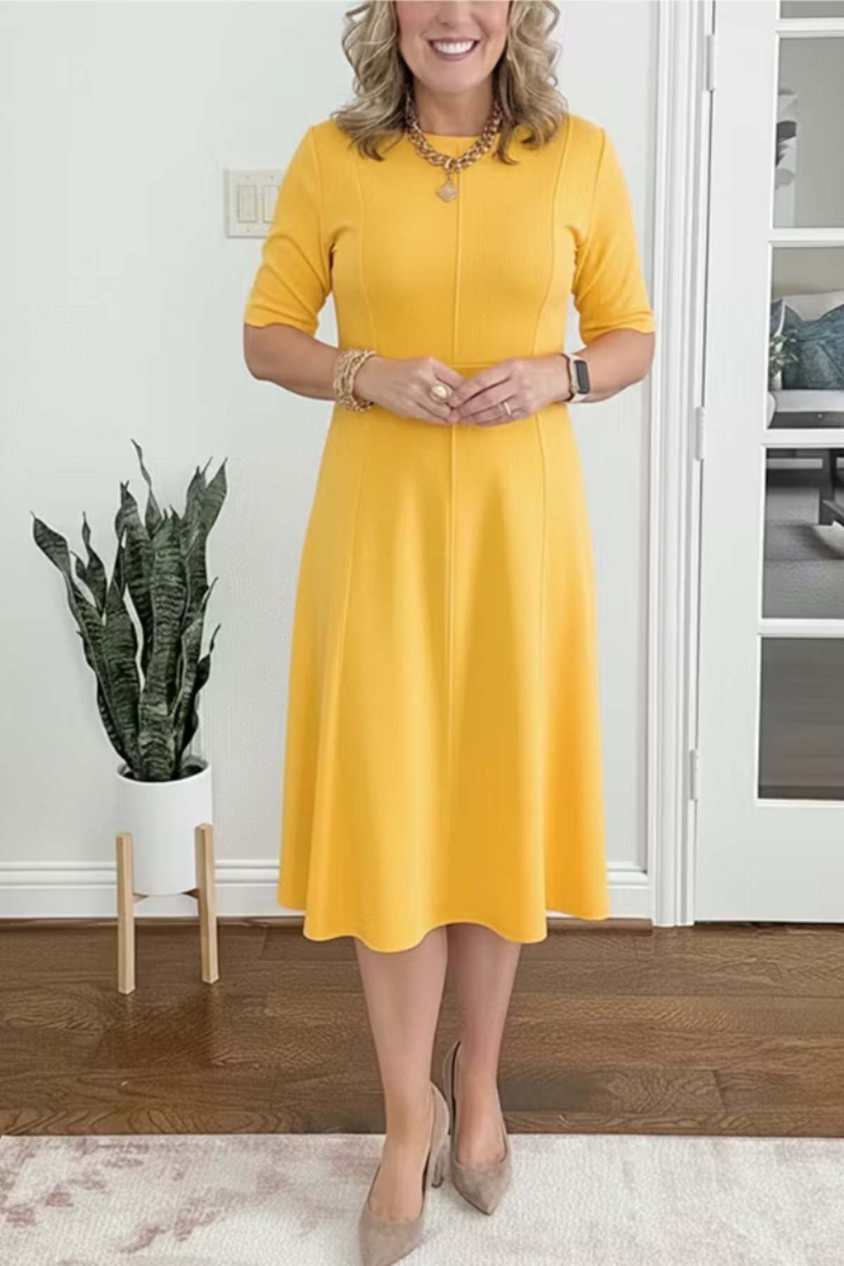 Giselle Waist Defined Midi Dress