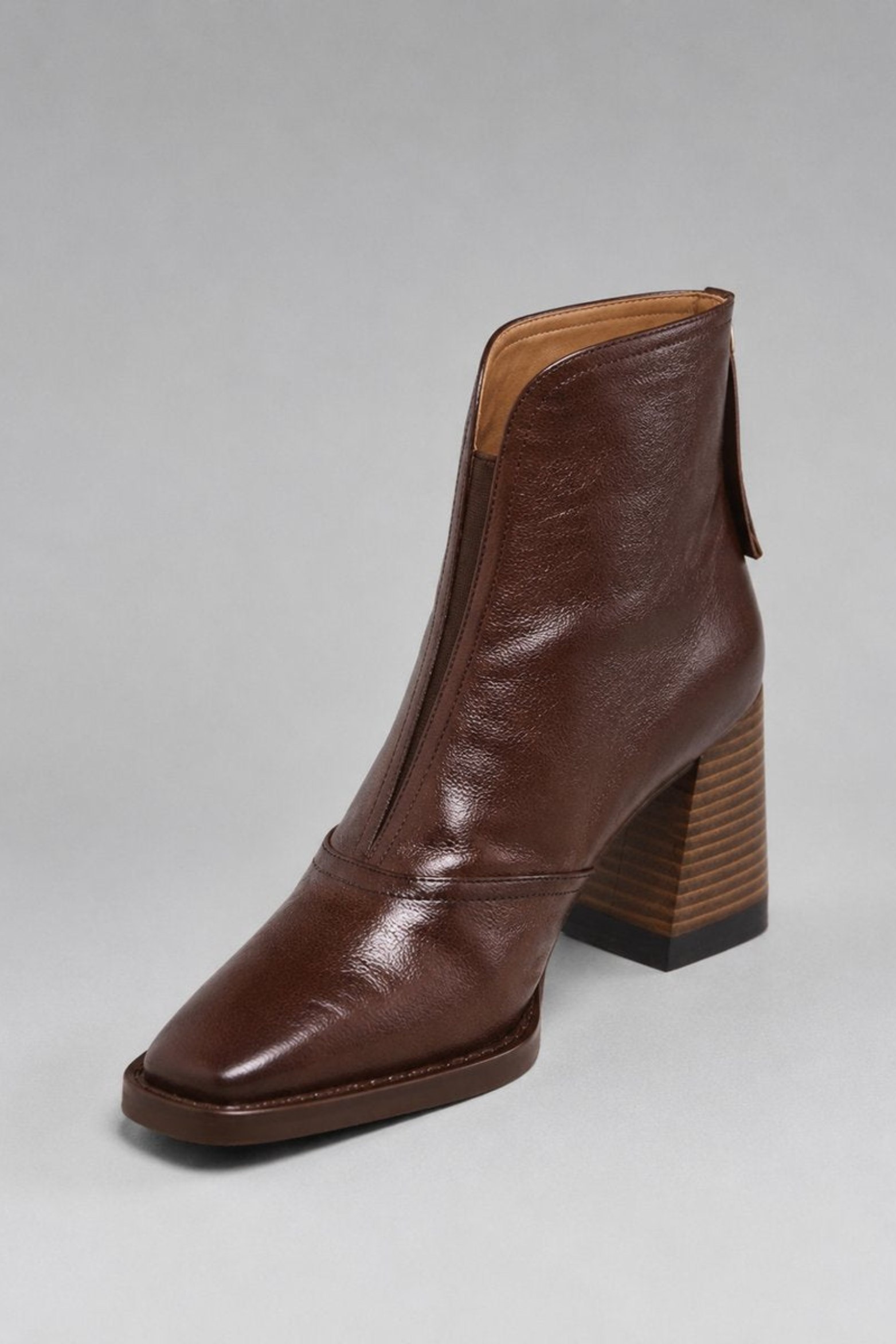 Grace Square Toe Block Heel Ankle Boots