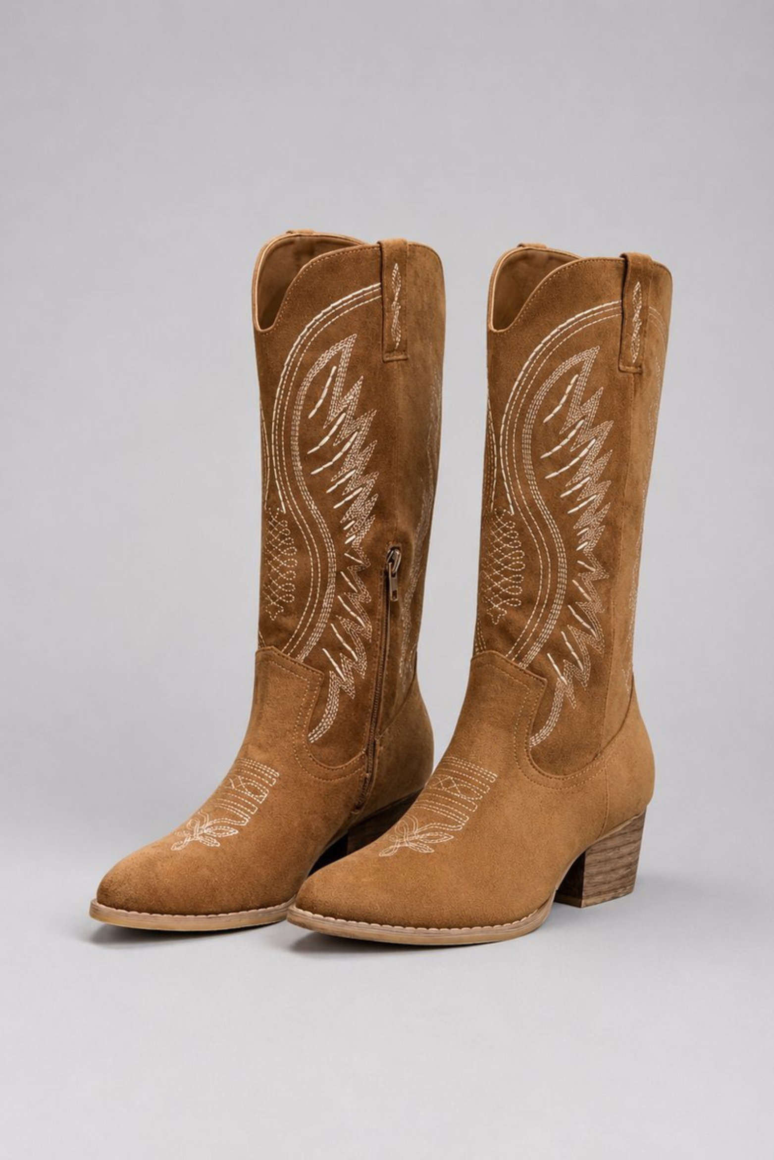 Isabella Western Embroidered Knee High Boots