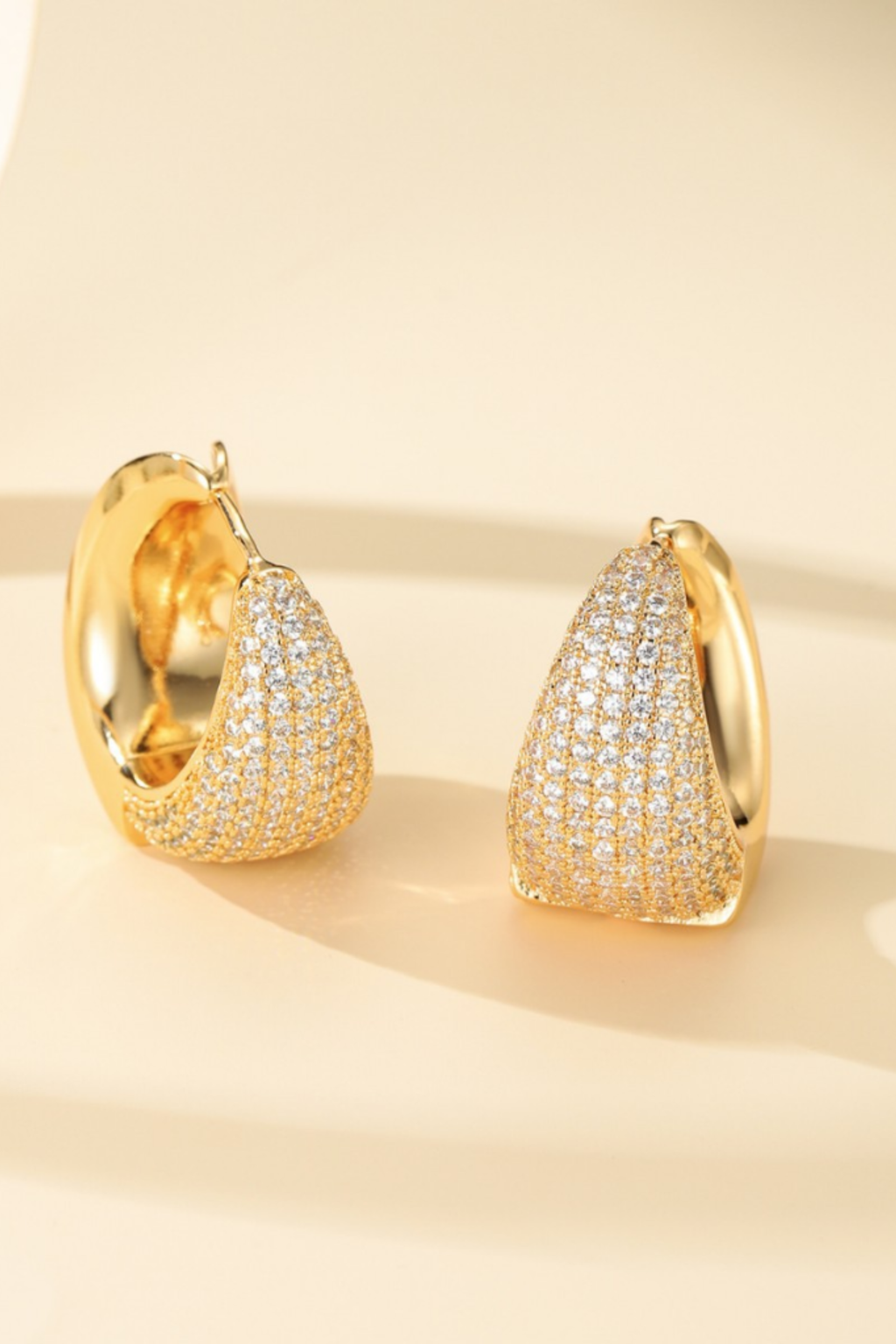 Juli Pavé Huggie Hoop Earrings