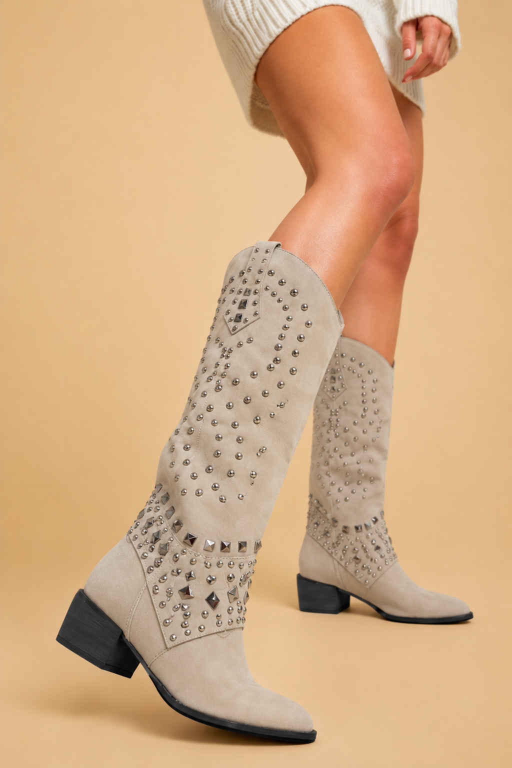 Knee High Block Heel Boots