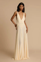 Plunging V-Neck Maxi Dress