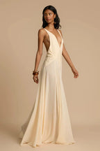 Plunging V-Neck Maxi Dress