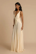 Plunging V-Neck Maxi Dress