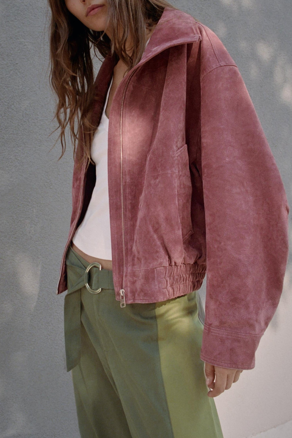 Marsala Washed Bomber Jacket