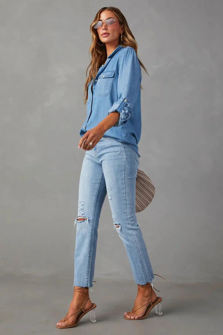 Light Wash Denim Shirt