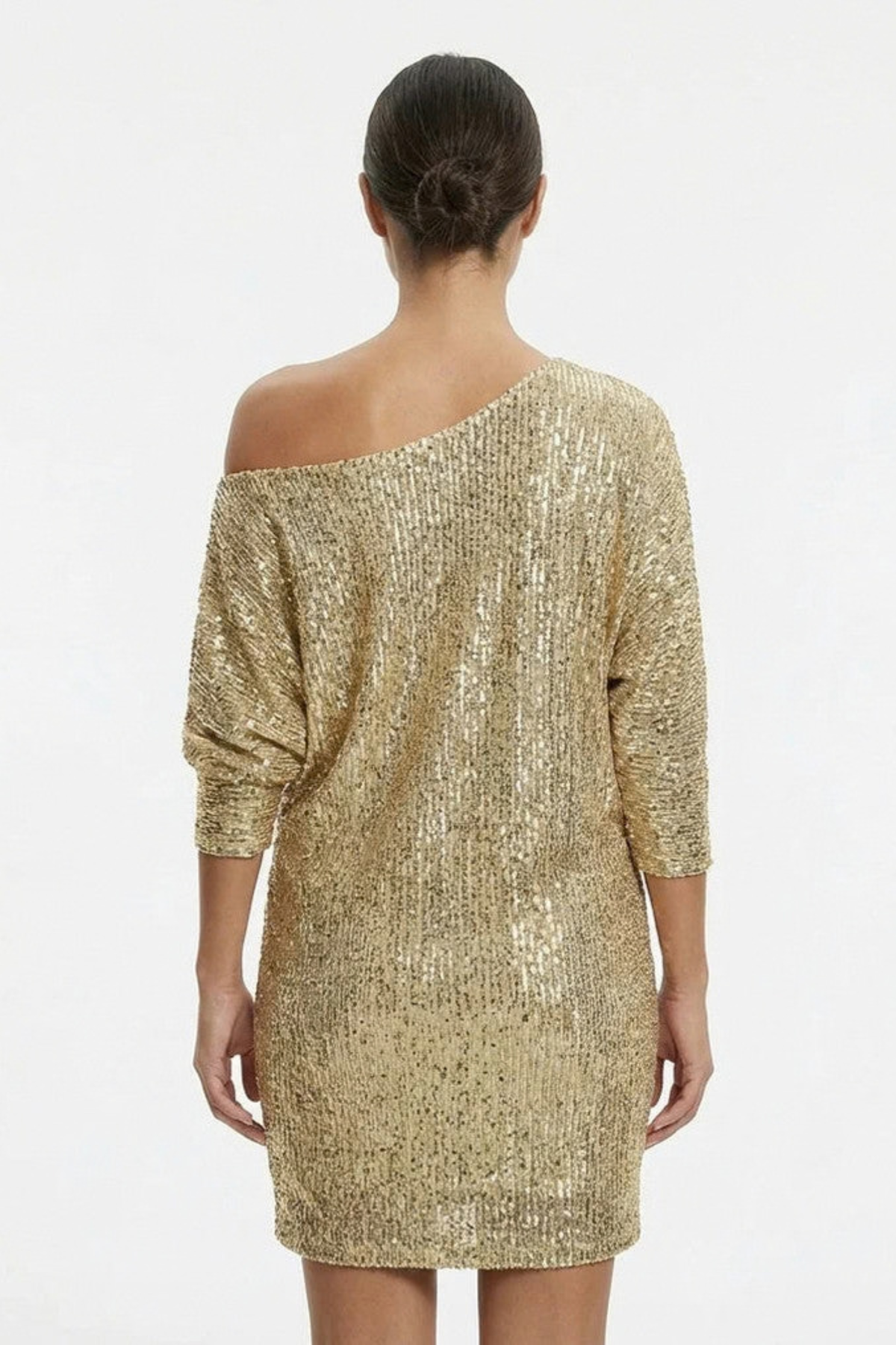 Off Shoulder Sequin Party Mini Dress