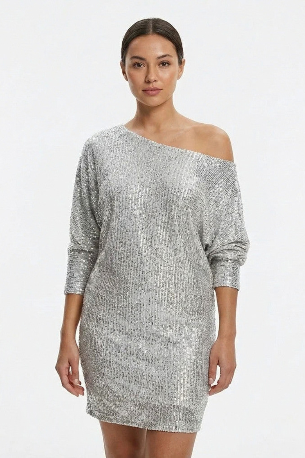 Off Shoulder Sequin Party Mini Dress