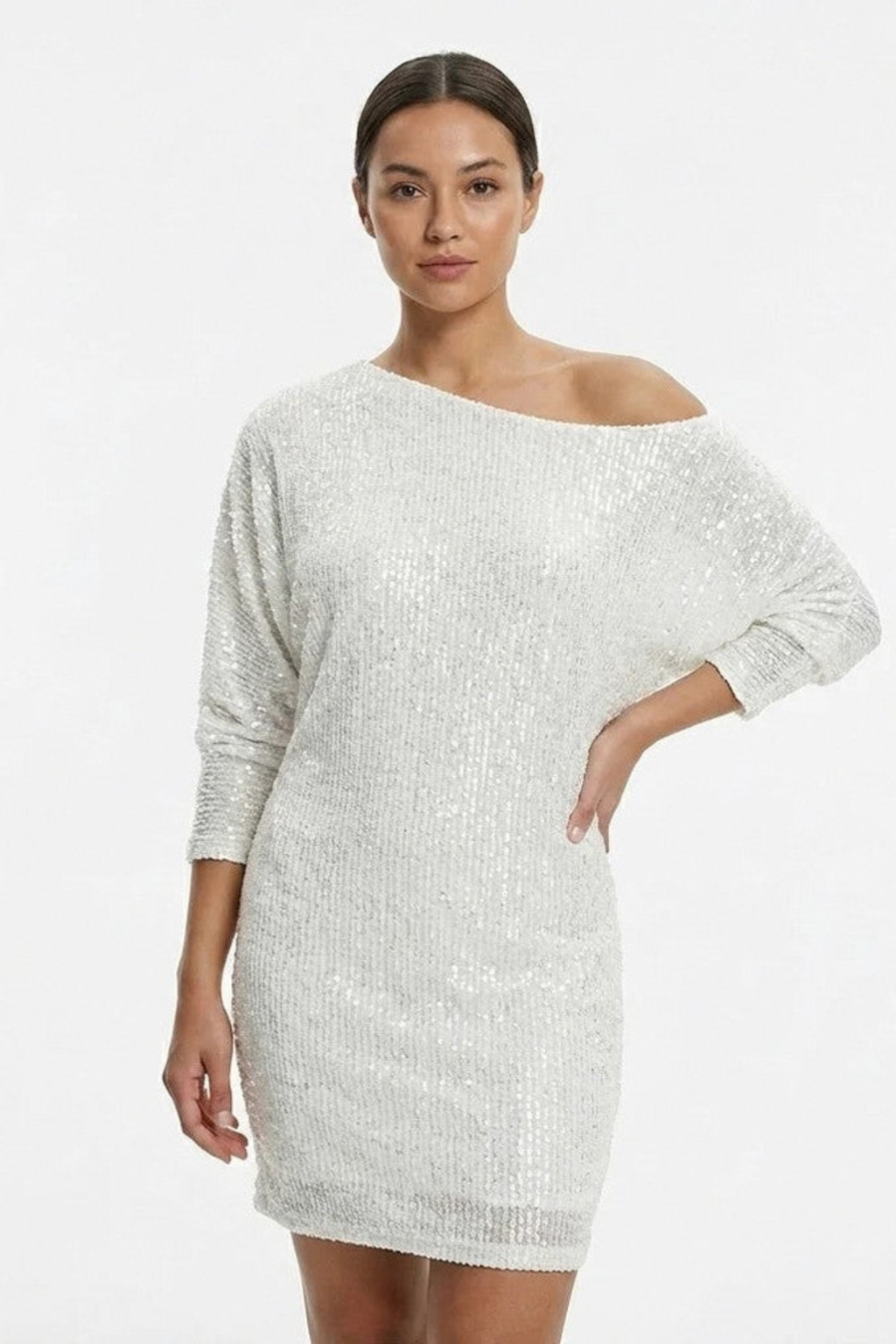 Off Shoulder Sequin Party Mini Dress