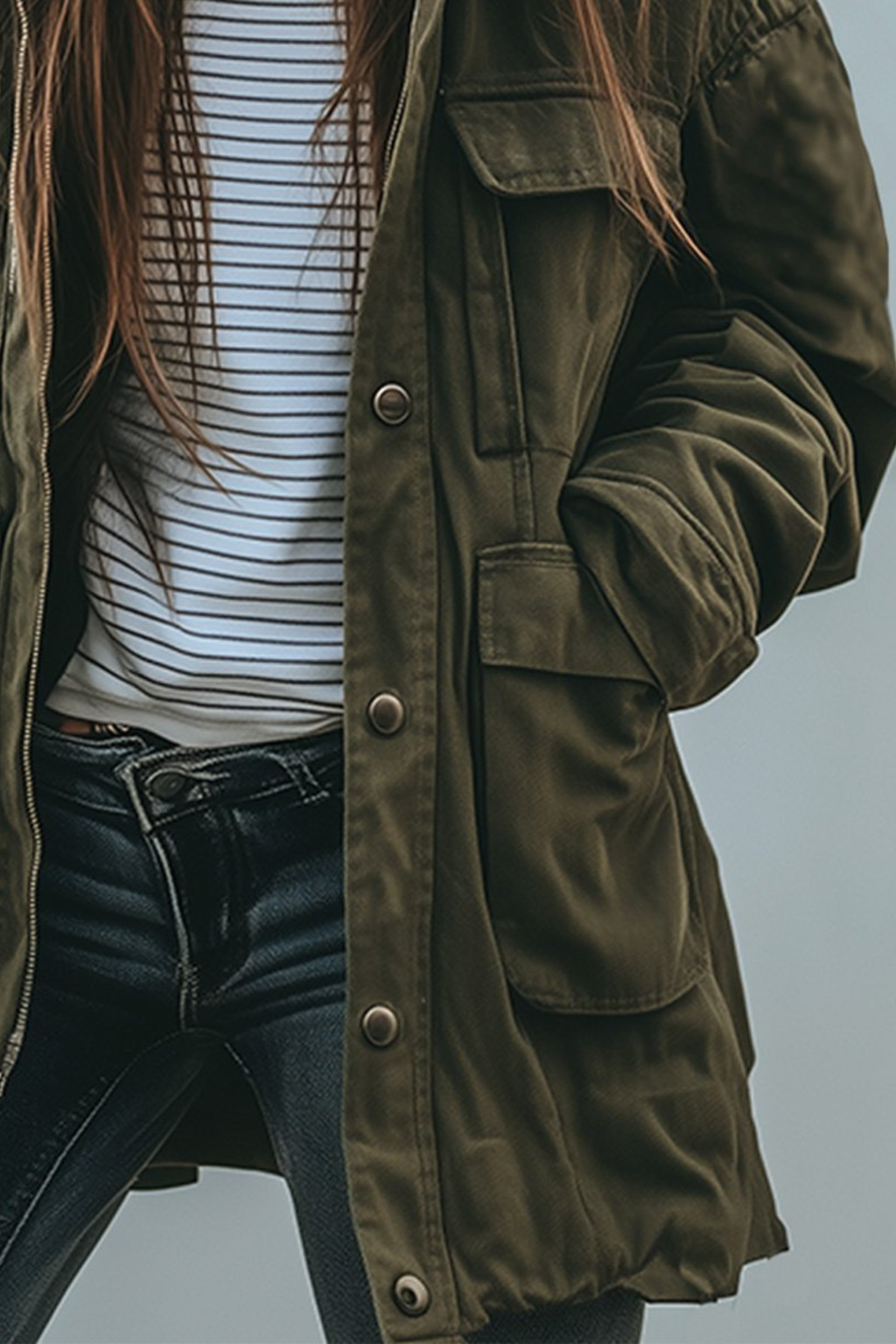 Relaxed Cargo Pocket Utility Jacket