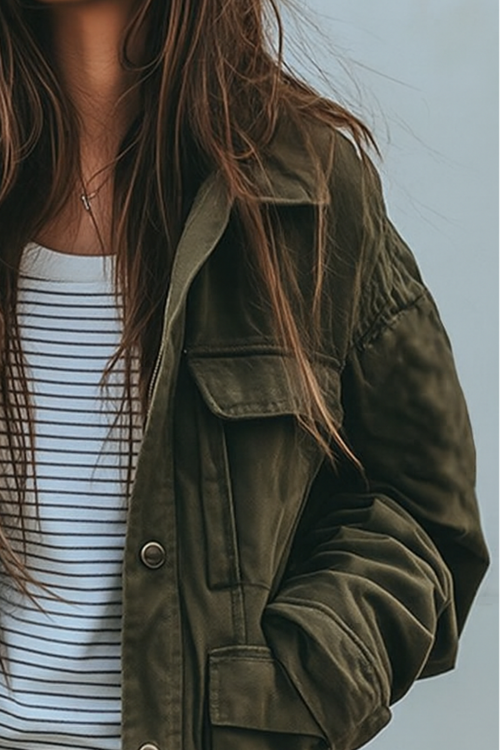 Relaxed Cargo Pocket Utility Jacket