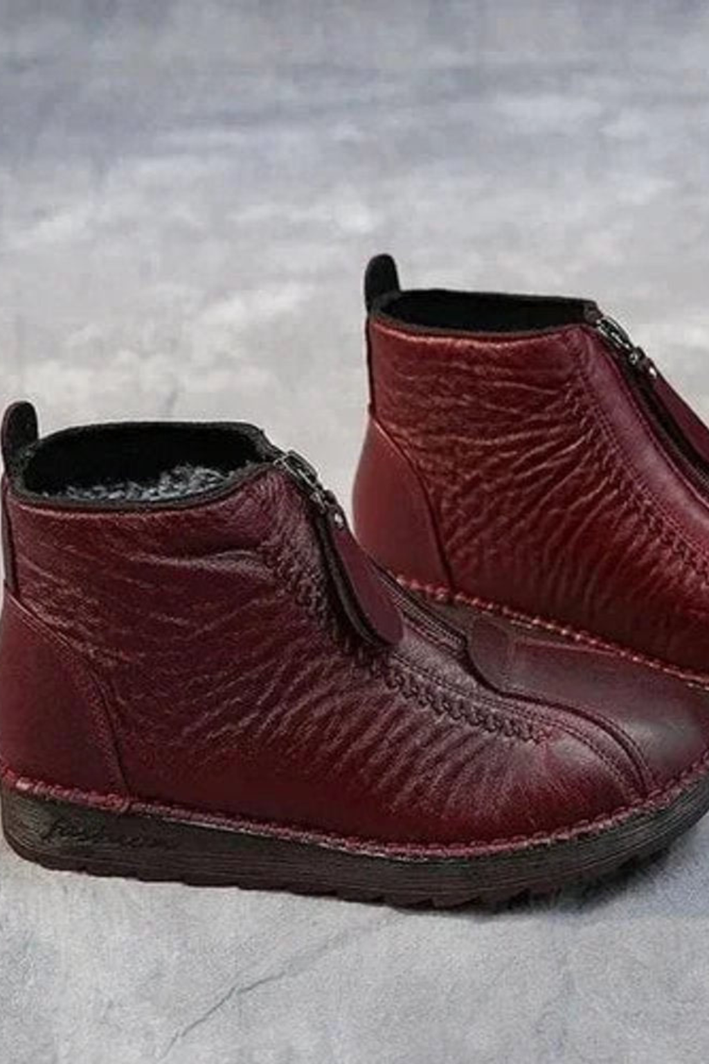 Scarlett Fleece Lined Leather Ankle Boots