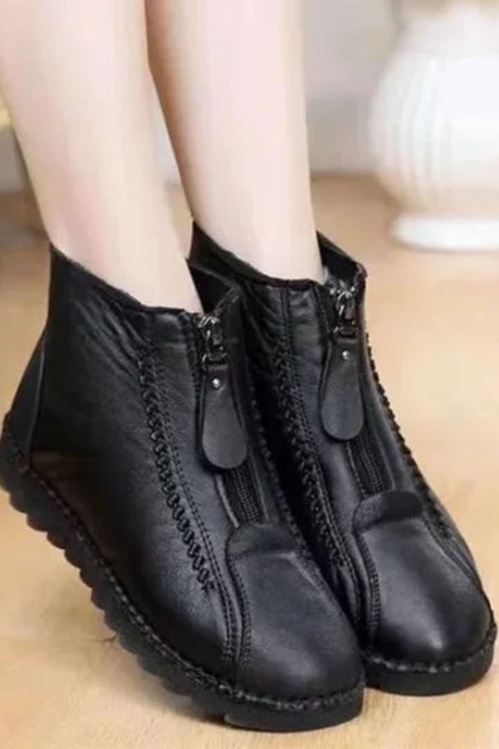 Scarlett Fleece Lined Leather Ankle Boots