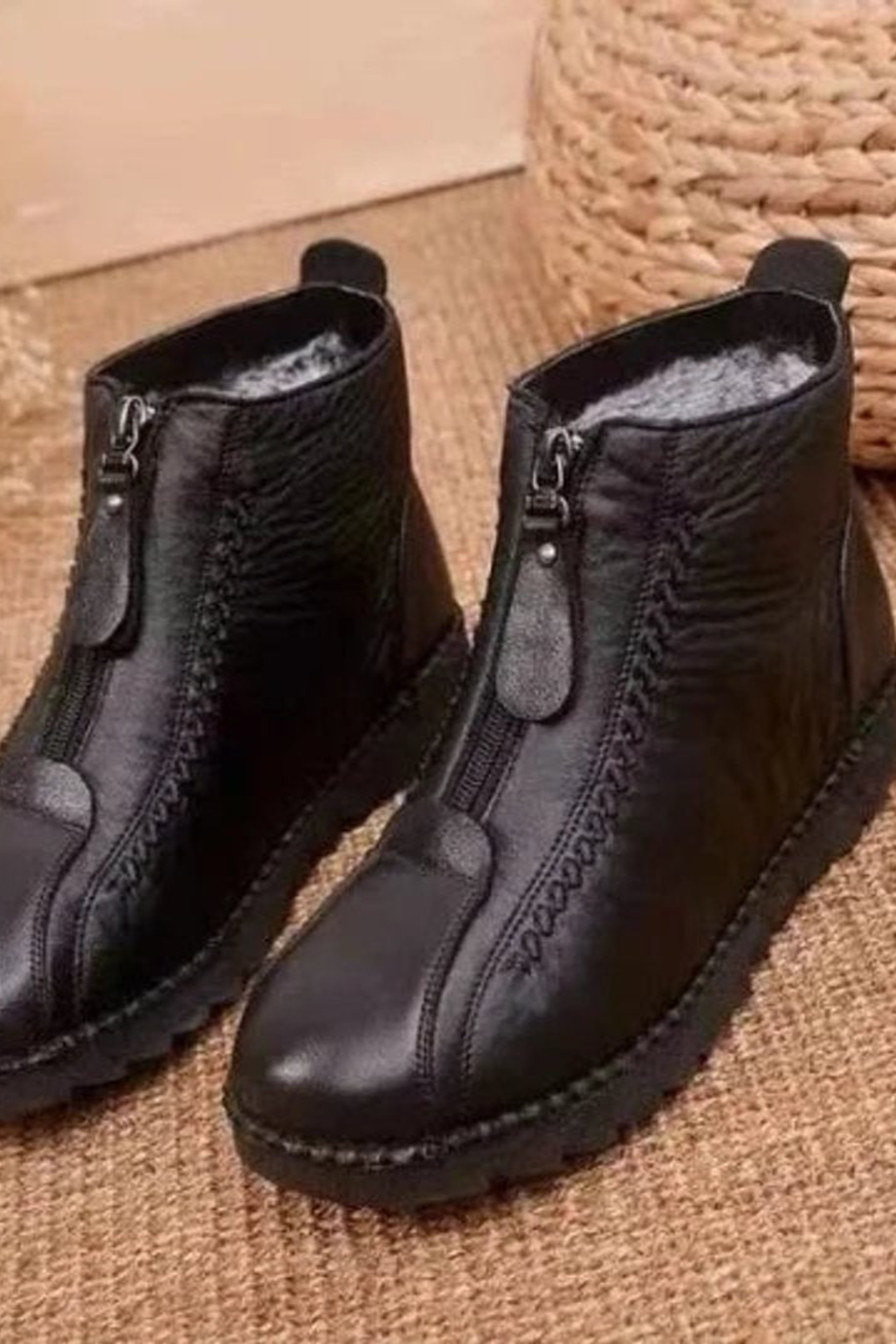 Scarlett Fleece Lined Leather Ankle Boots