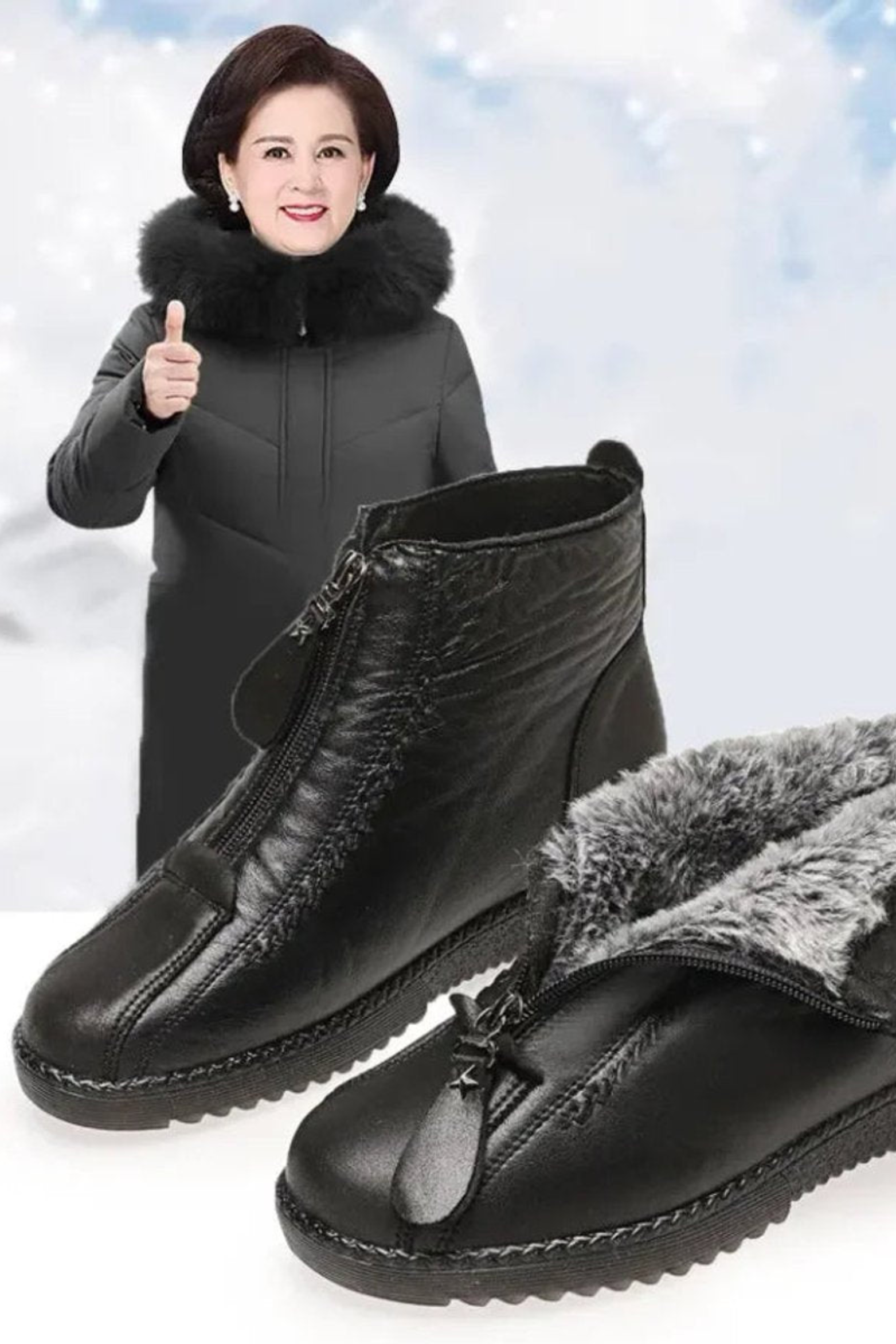 Scarlett Fleece Lined Leather Ankle Boots