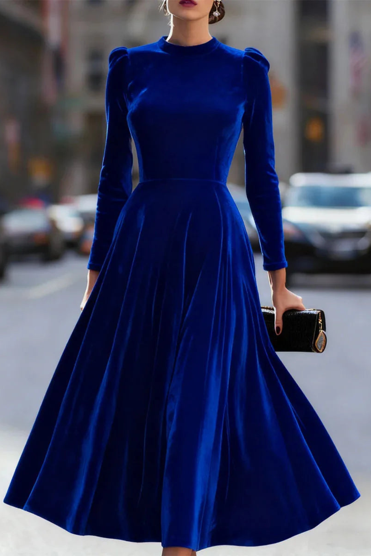 Structured A Line Flare Maxi Dress