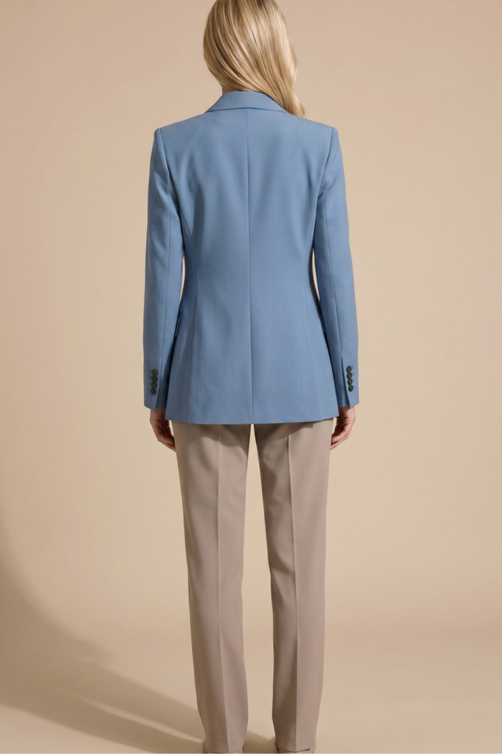 Tailored Blazer Flare Pants Suit Set
