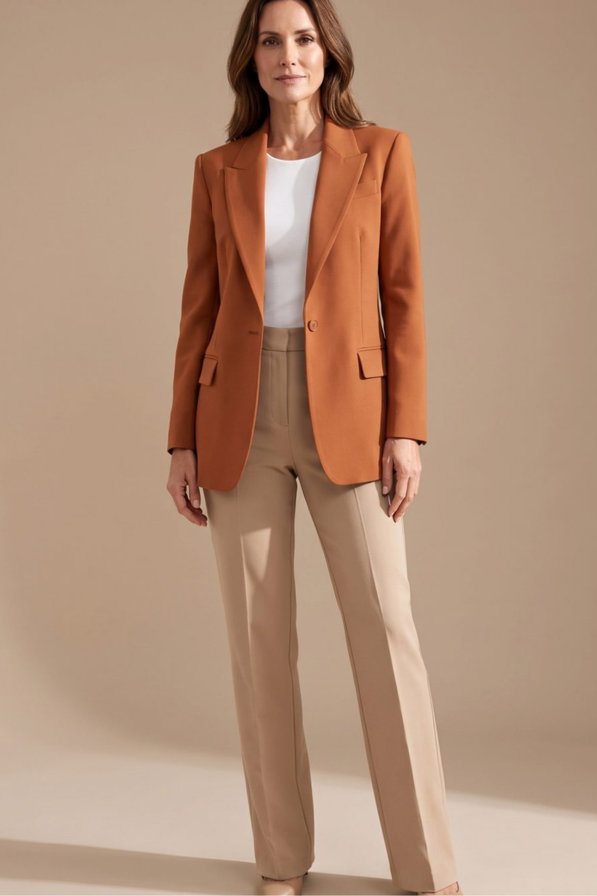 Tailored Blazer Flare Pants Suit Set