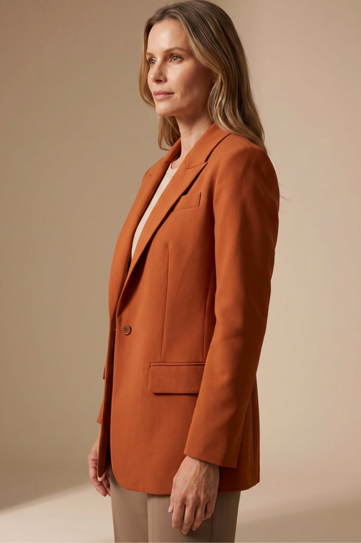 Tailored Blazer Flare Pants Suit Set