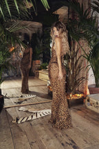 Leopard Print Maxi Dress