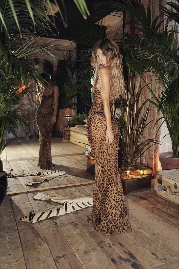 Leopard Print Maxi Dress