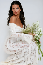Lace Off-Shoulder Maxi Dress
