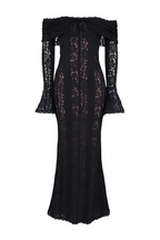 Lace Off-Shoulder Maxi Dress
