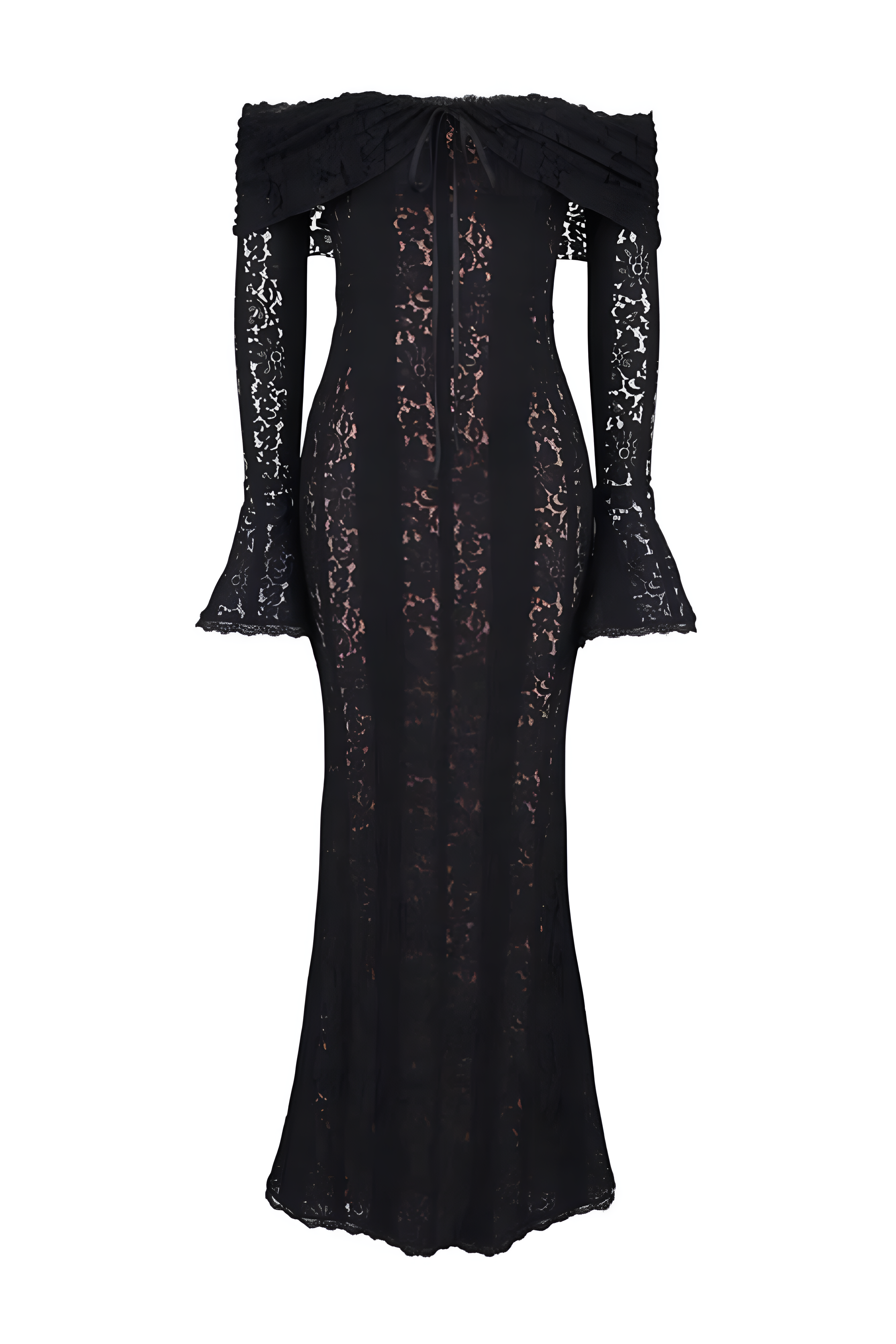 Lace Off-Shoulder Maxi Dress